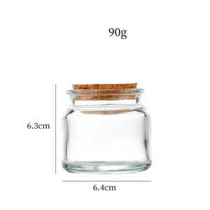 Tarro de vela perfumada de vidrio transparente con tapa de corcho