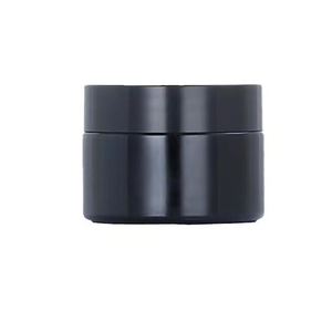 Tarro de crema facial de vidrio negro de 30 g